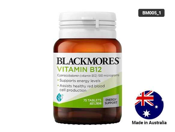 Blackmores Vitamin B12 - boost energy production in the body, promote healthy nerves and support red blood cells.